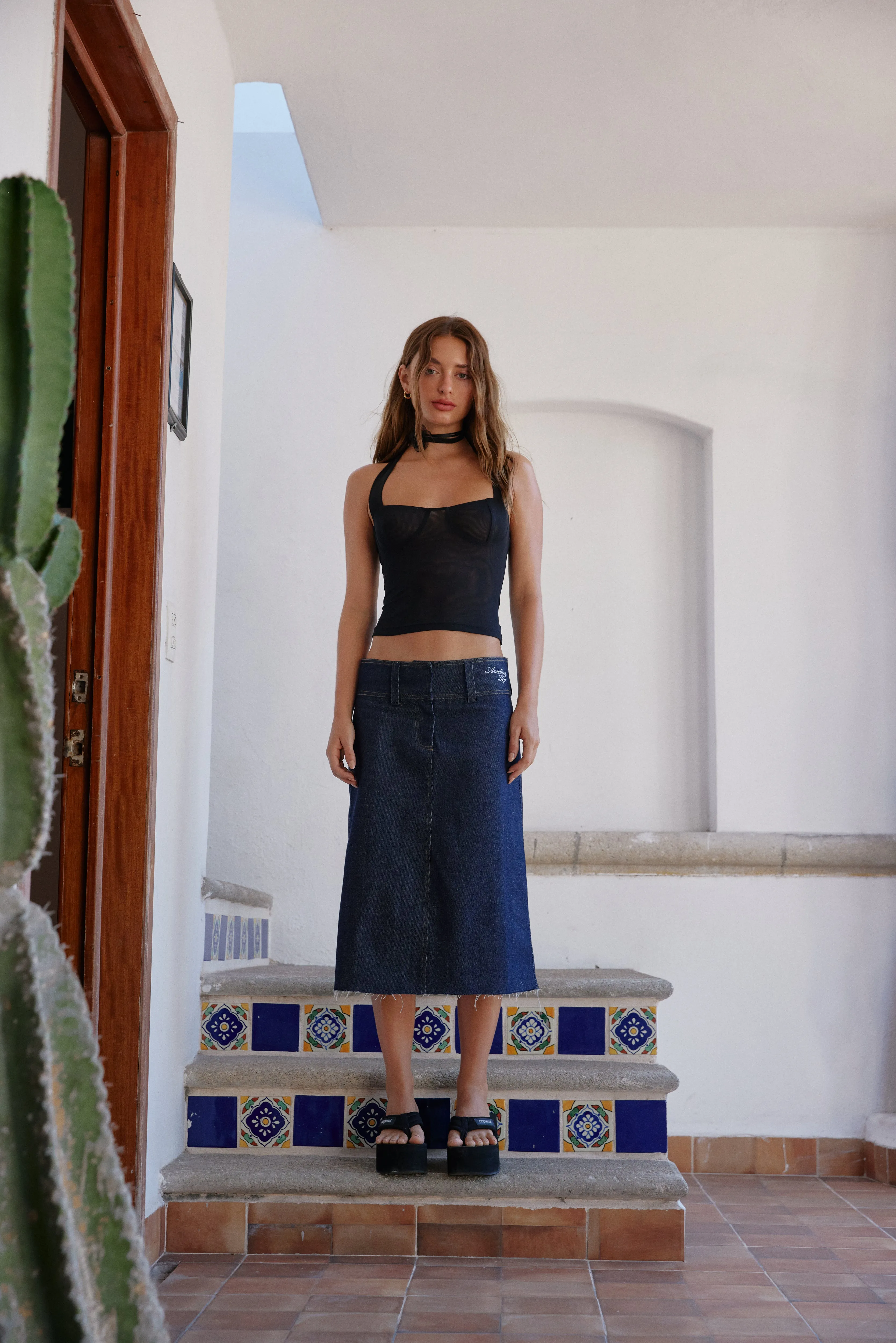 AT Denim Maxi Skirt