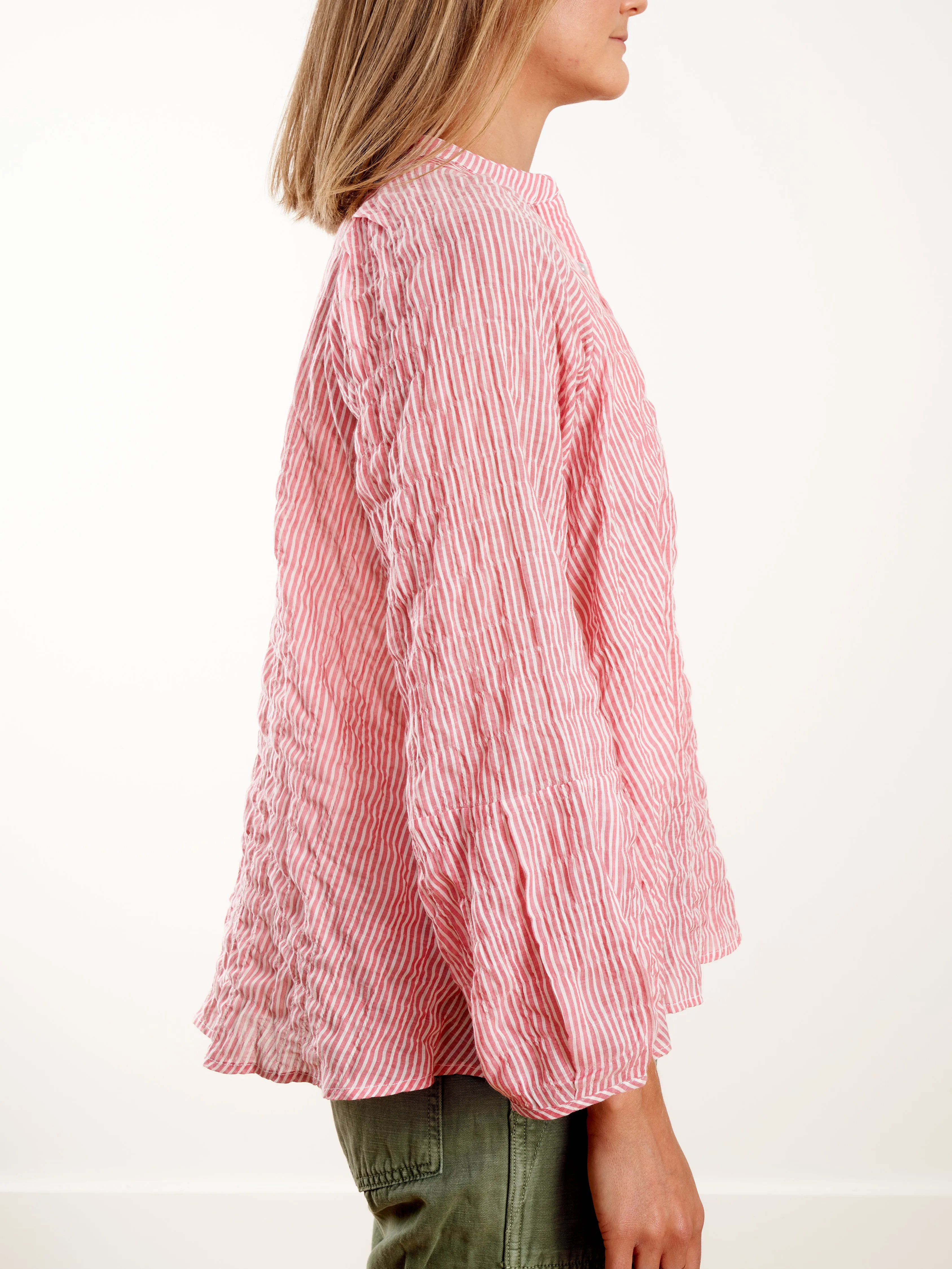 atlin blouse - red stripe