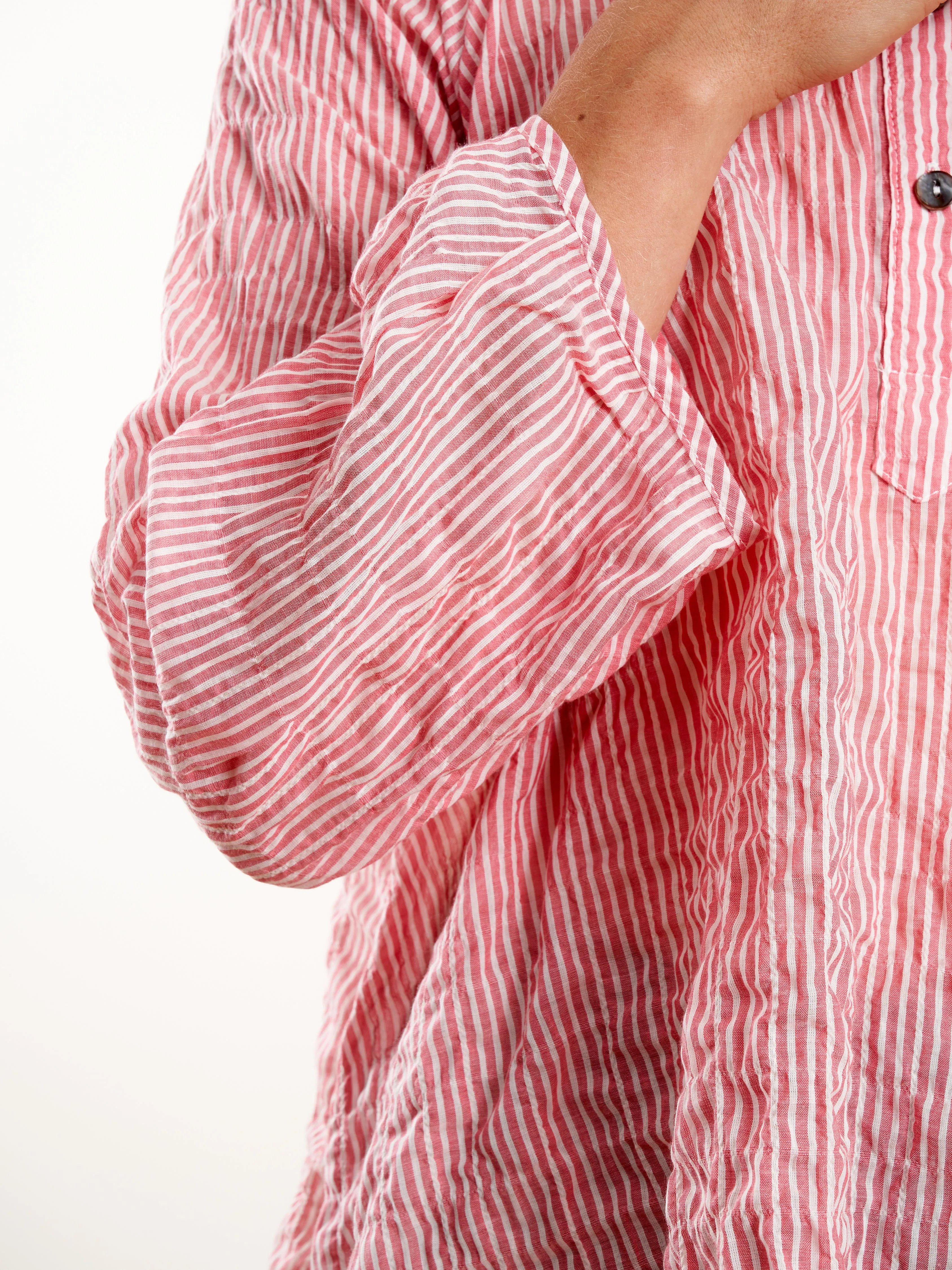 atlin blouse - red stripe