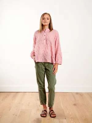 atlin blouse - red stripe