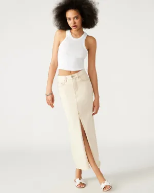 Avani Denim Skirt in Ivory