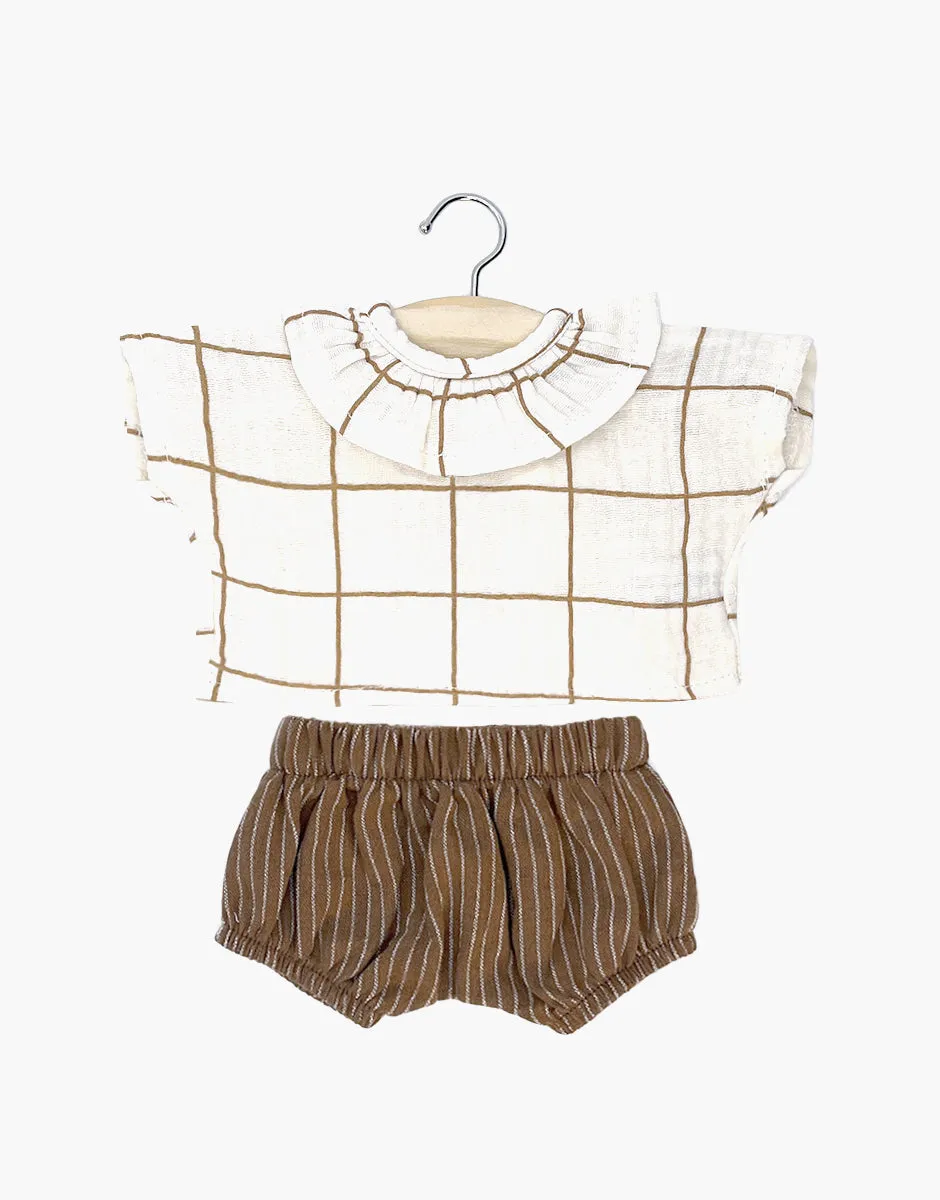 Babies Coline 2Pc Set - Aldo Check/Hazelnut Stripes