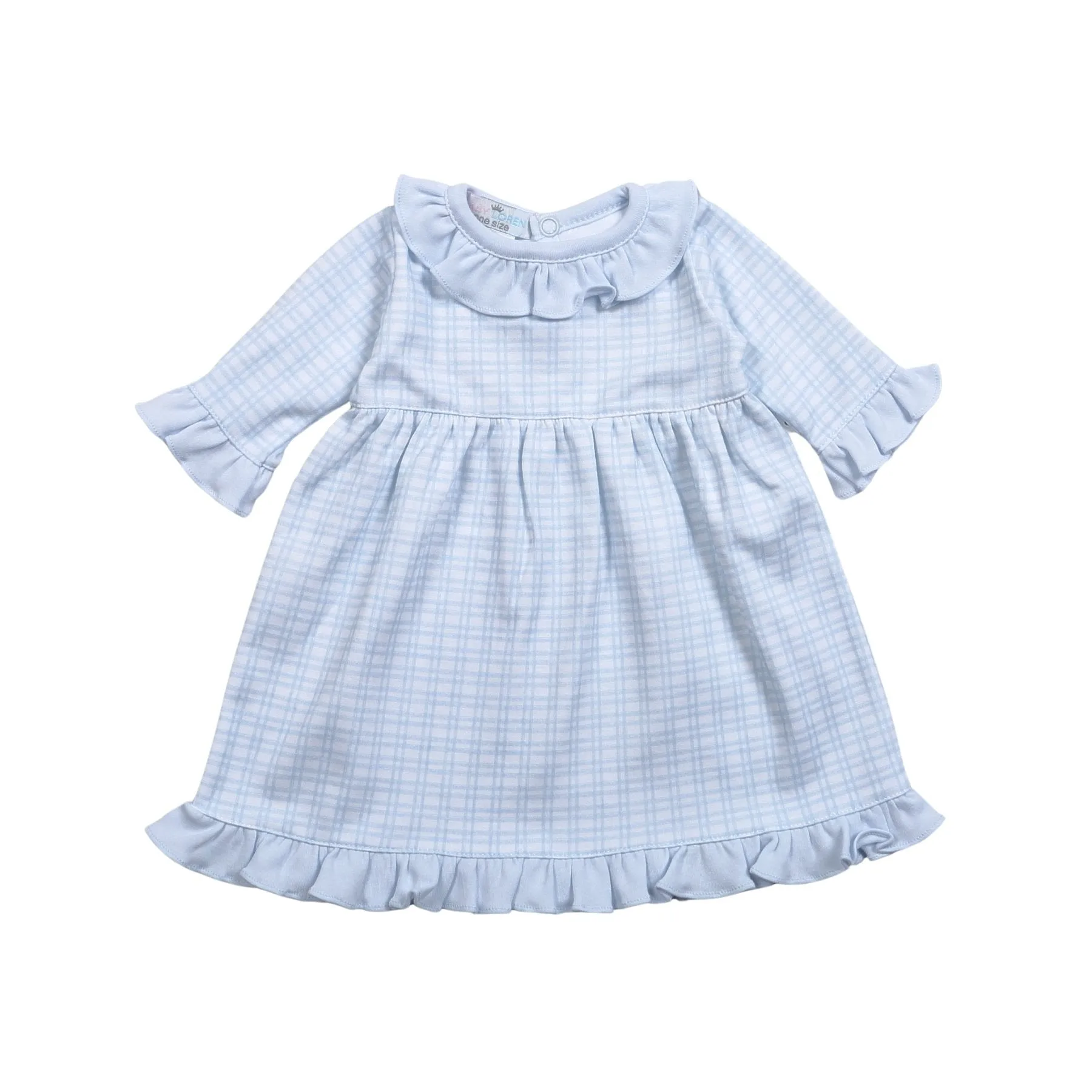 Baby Loren Doll Nightgown - Blue Plaid