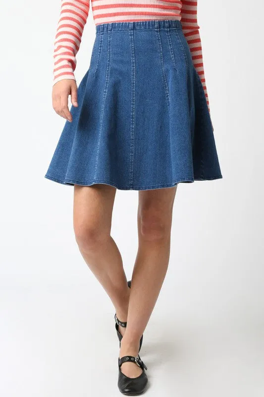 Becky Denim Flare Skirt