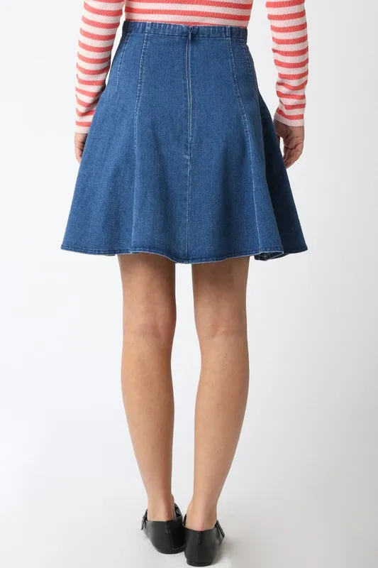 Becky Denim Flare Skirt