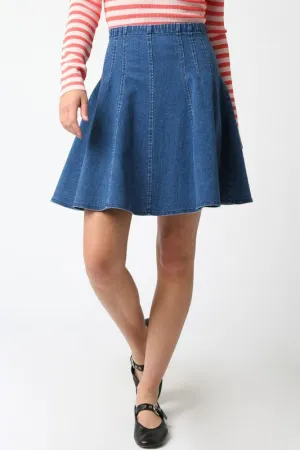 Becky Denim Flare Skirt