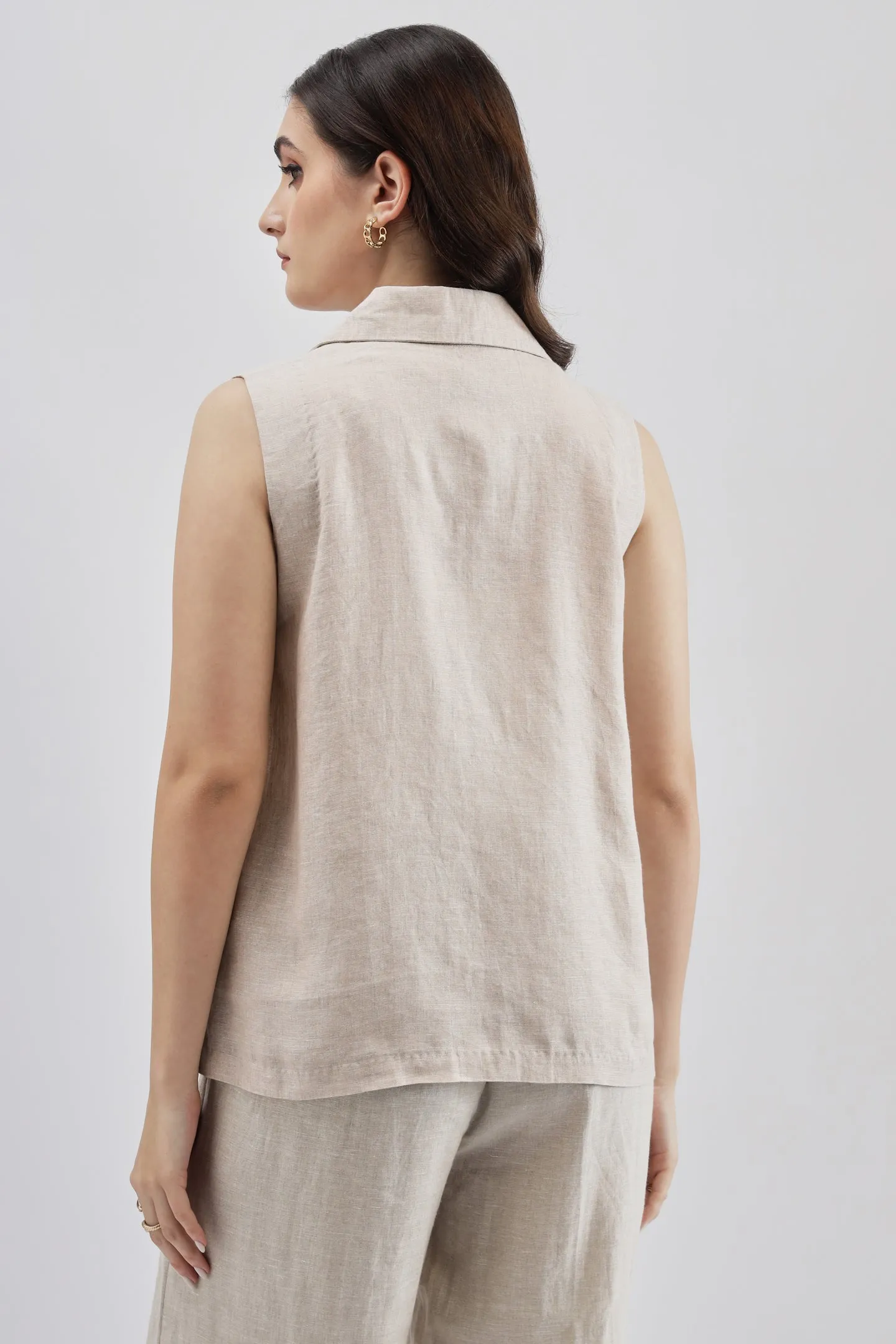 Beige Cutwork Top