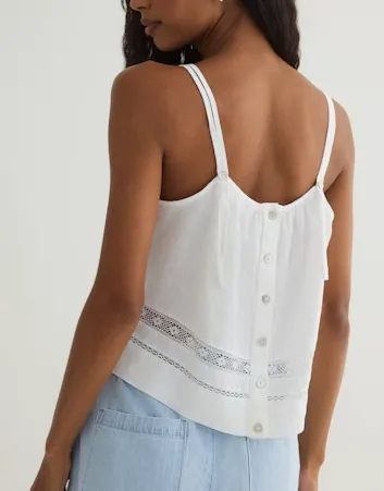 BELLA DAHL LACE TRIM STRAPPY CAMI