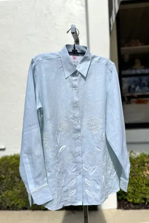 Bella Tu Climbing Flowers Top in Mist