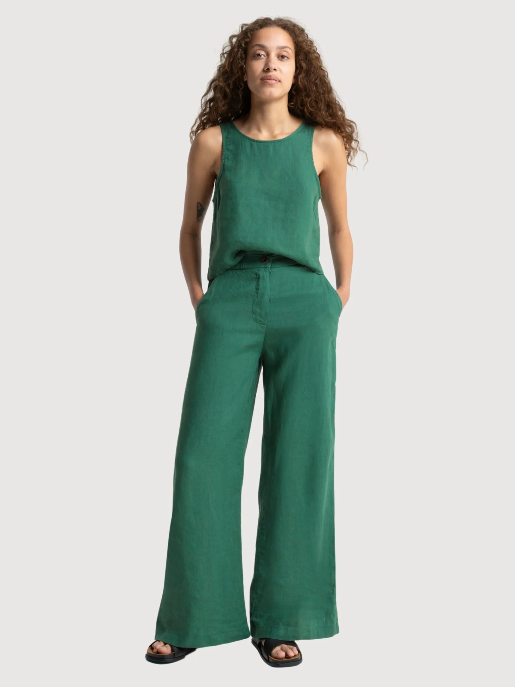 Belle Top Bistro Green Women | King Of Indigo