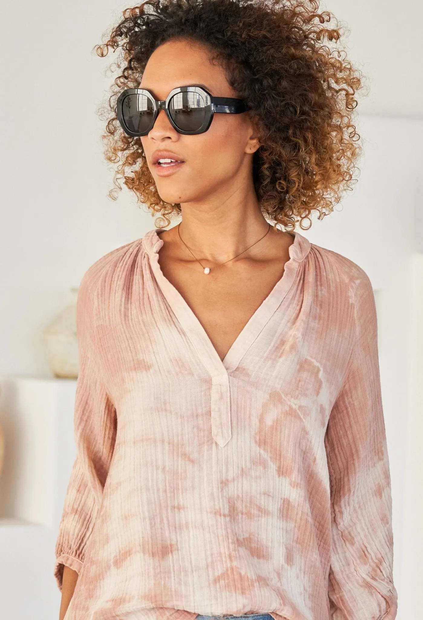 Bermuda Sand Gauze Top