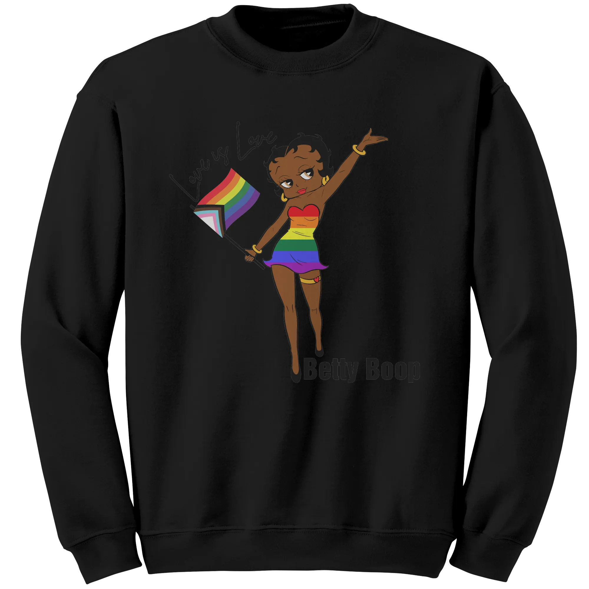 Betty Boop Sweatshirt, Love is Love Sweatshirt, Love is Love Betty Boop Sweatshirt, Equality Sweatshirt, LGBTQ Sweatshirt, Pride Sweatshirt