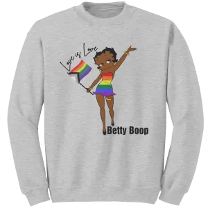 Betty Boop Sweatshirt, Love is Love Sweatshirt, Love is Love Betty Boop Sweatshirt, Equality Sweatshirt, LGBTQ Sweatshirt, Pride Sweatshirt