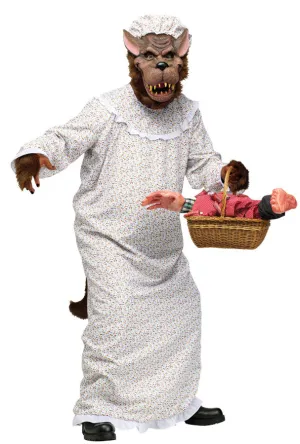 Big Bad Granny Wolf Adult Os  Costume