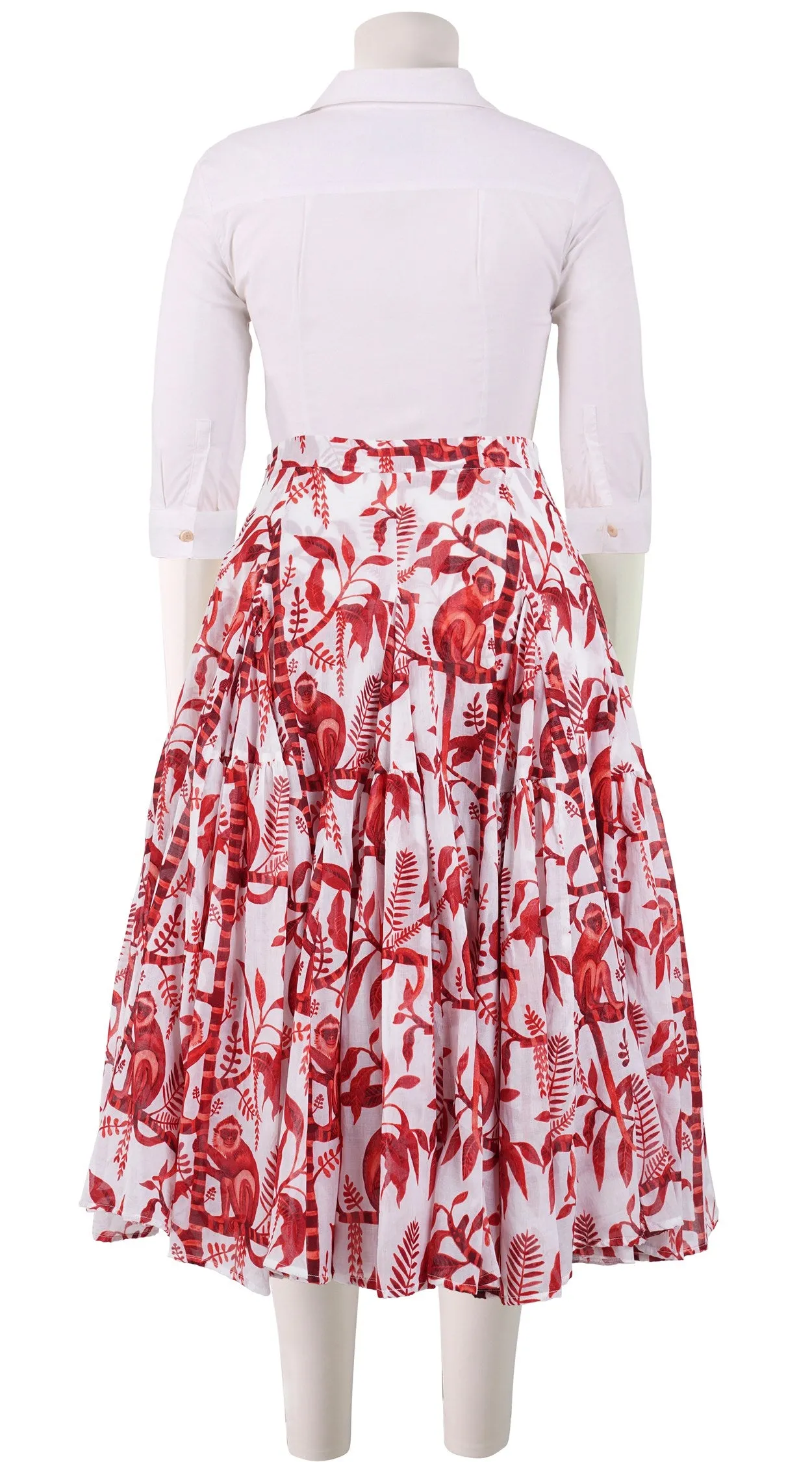 Birdy Skirt #2 Long Length Cotton Musola (Botanical Monkey)