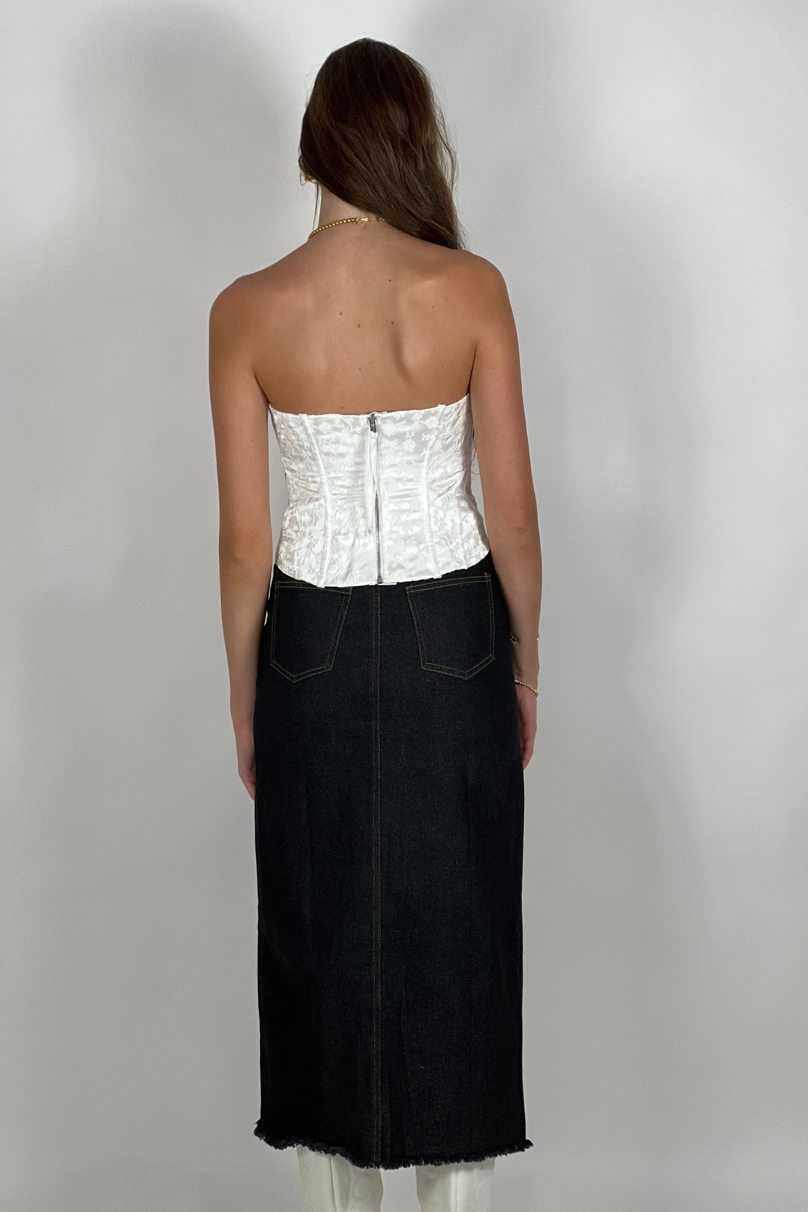Black Denim Midi