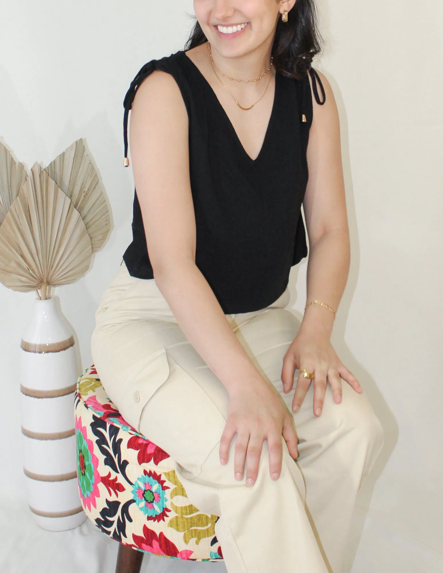 Black Linen Top