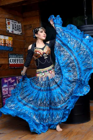 Block print beauty skirt Turquoise WLS