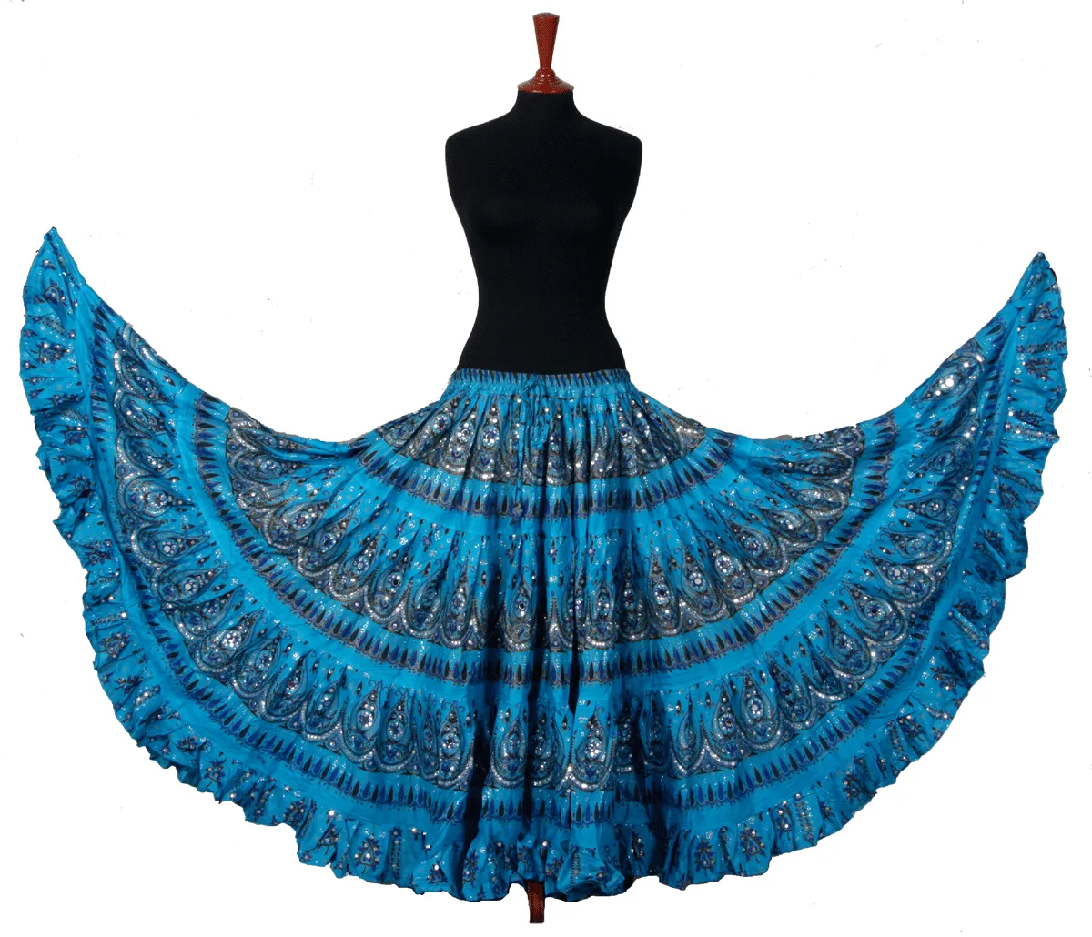 Block print beauty skirt Turquoise WLS