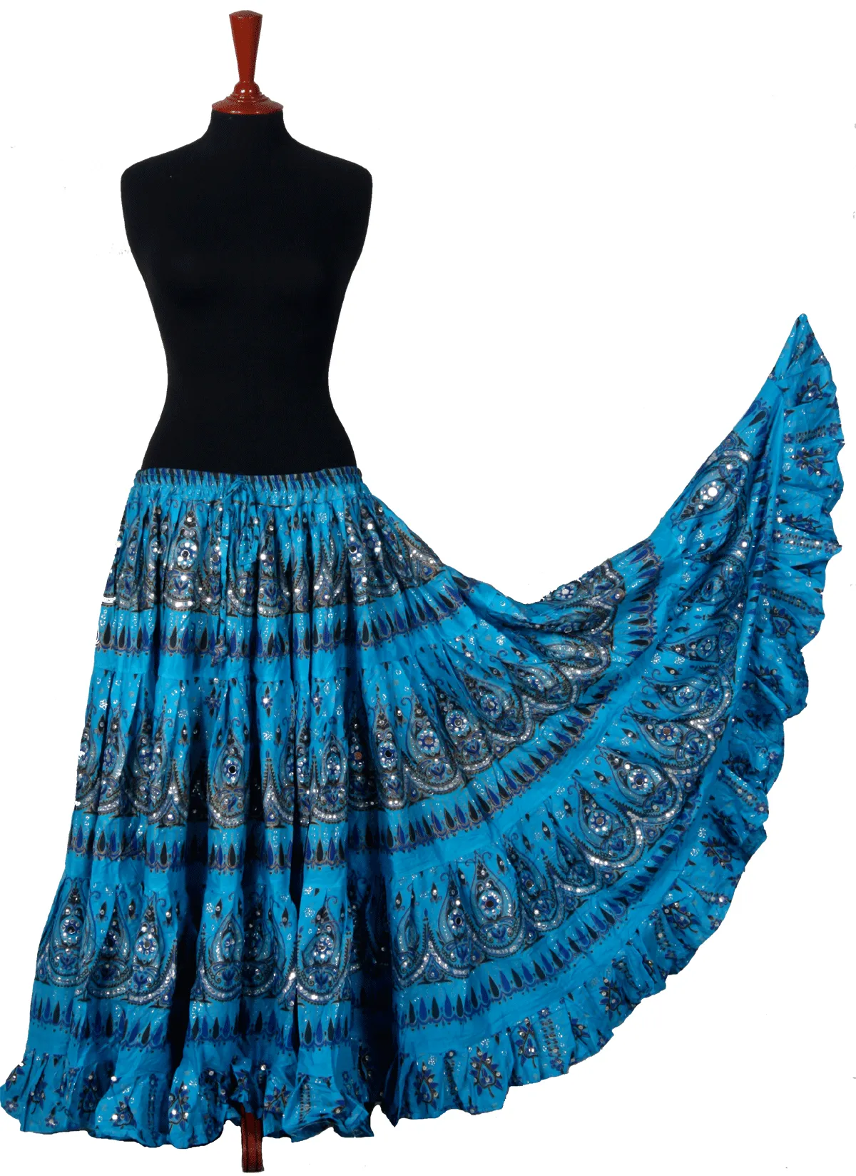 Block print beauty skirt Turquoise WLS