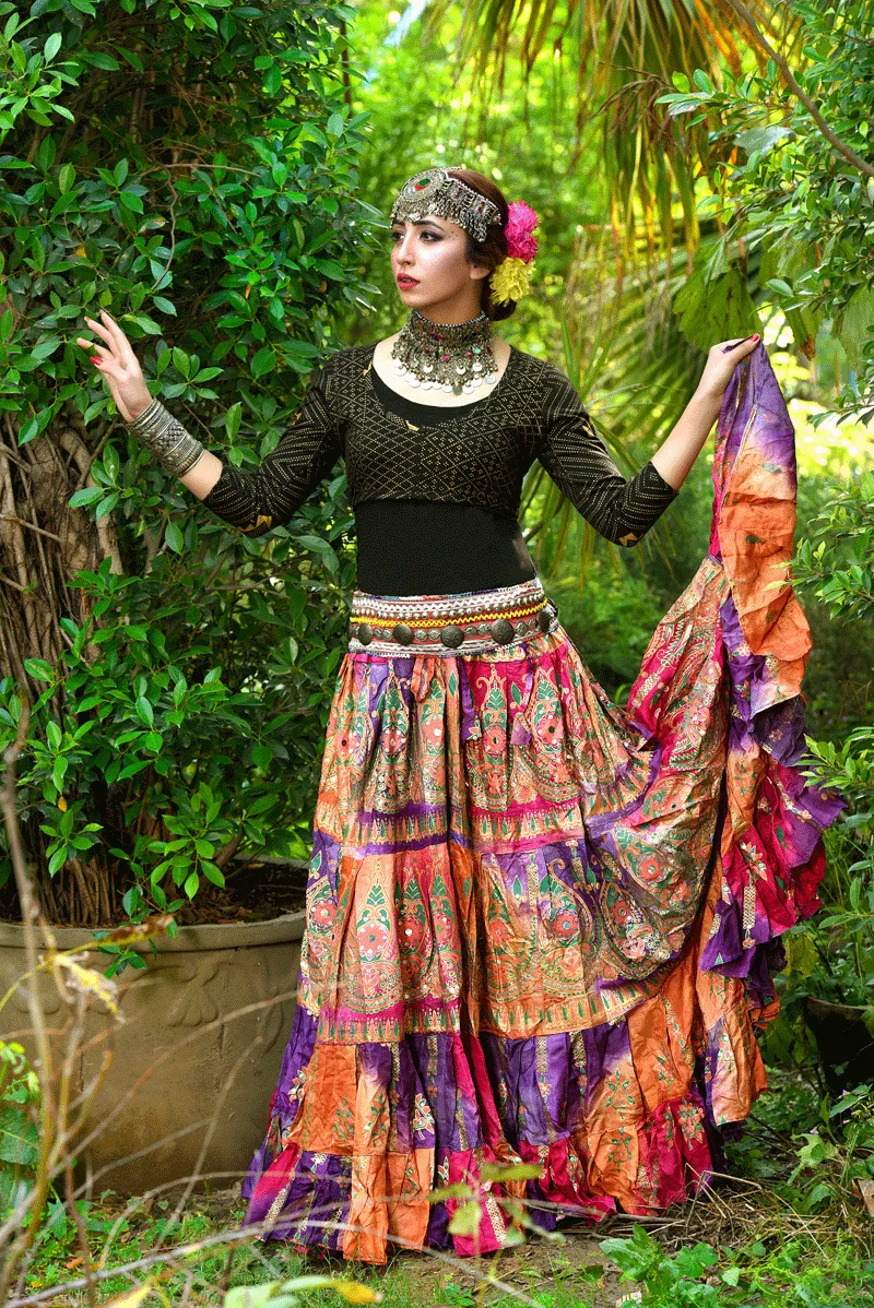 Block print skirt Tie Dye Beauty WLS