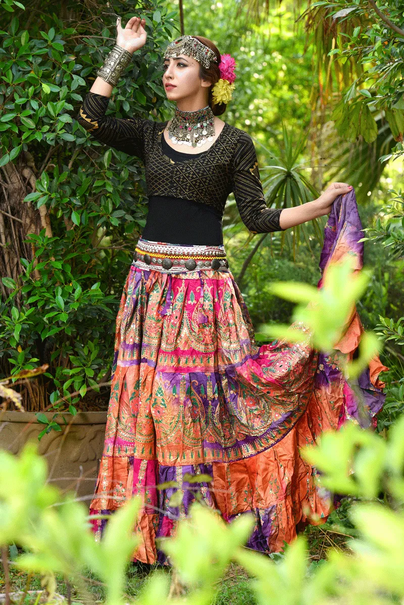 Block print skirt Tie Dye Beauty WLS