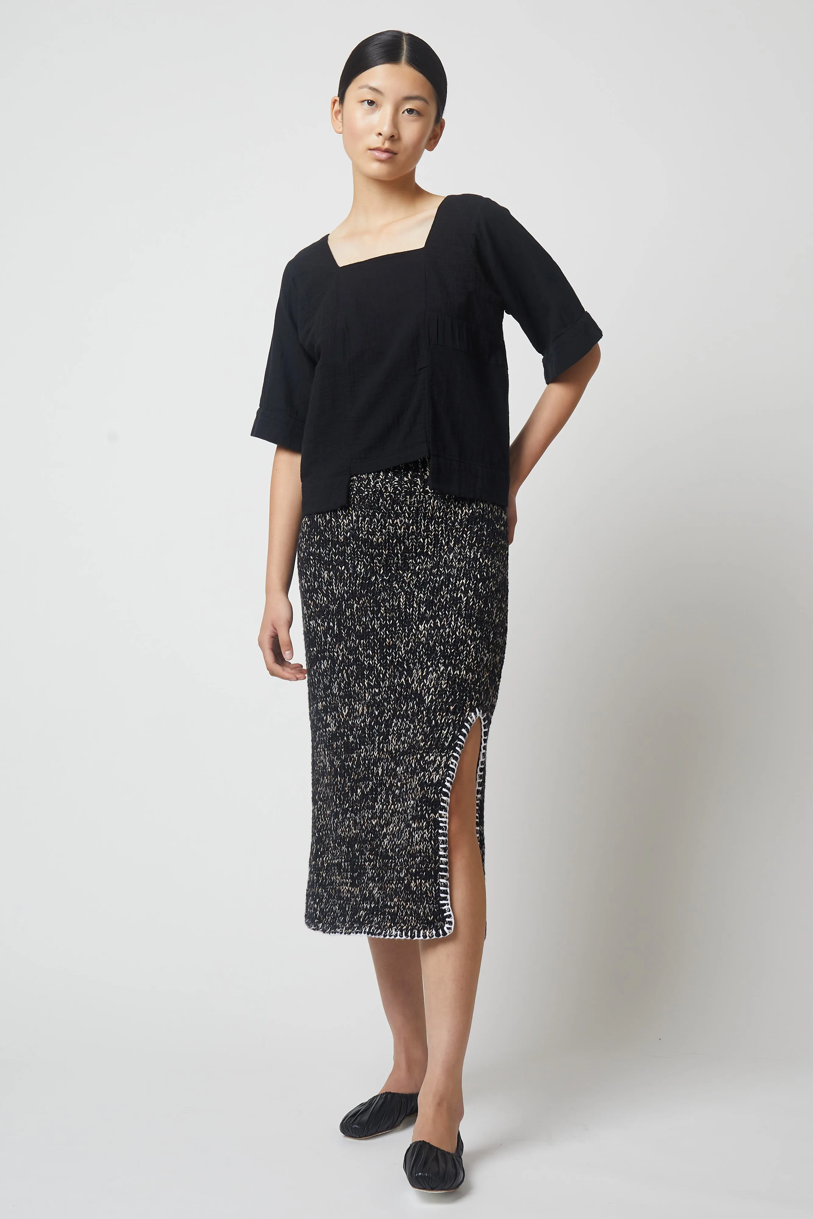 Block Top in Crinkled Cotton