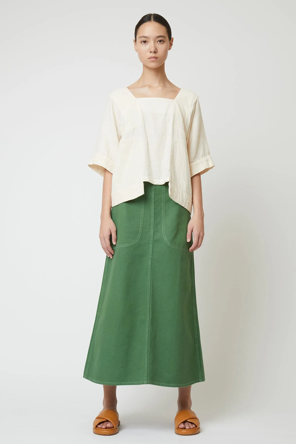 Block Top in Crinkled Cotton