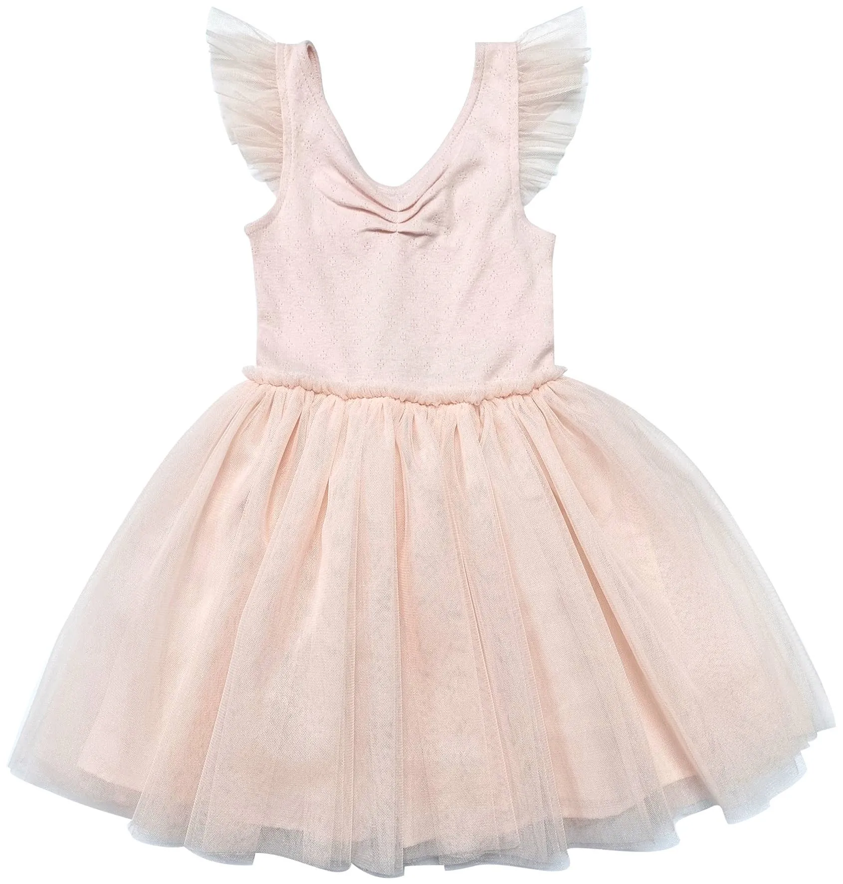 Blush Pointelle Ruffle Dress 1-6Yrs