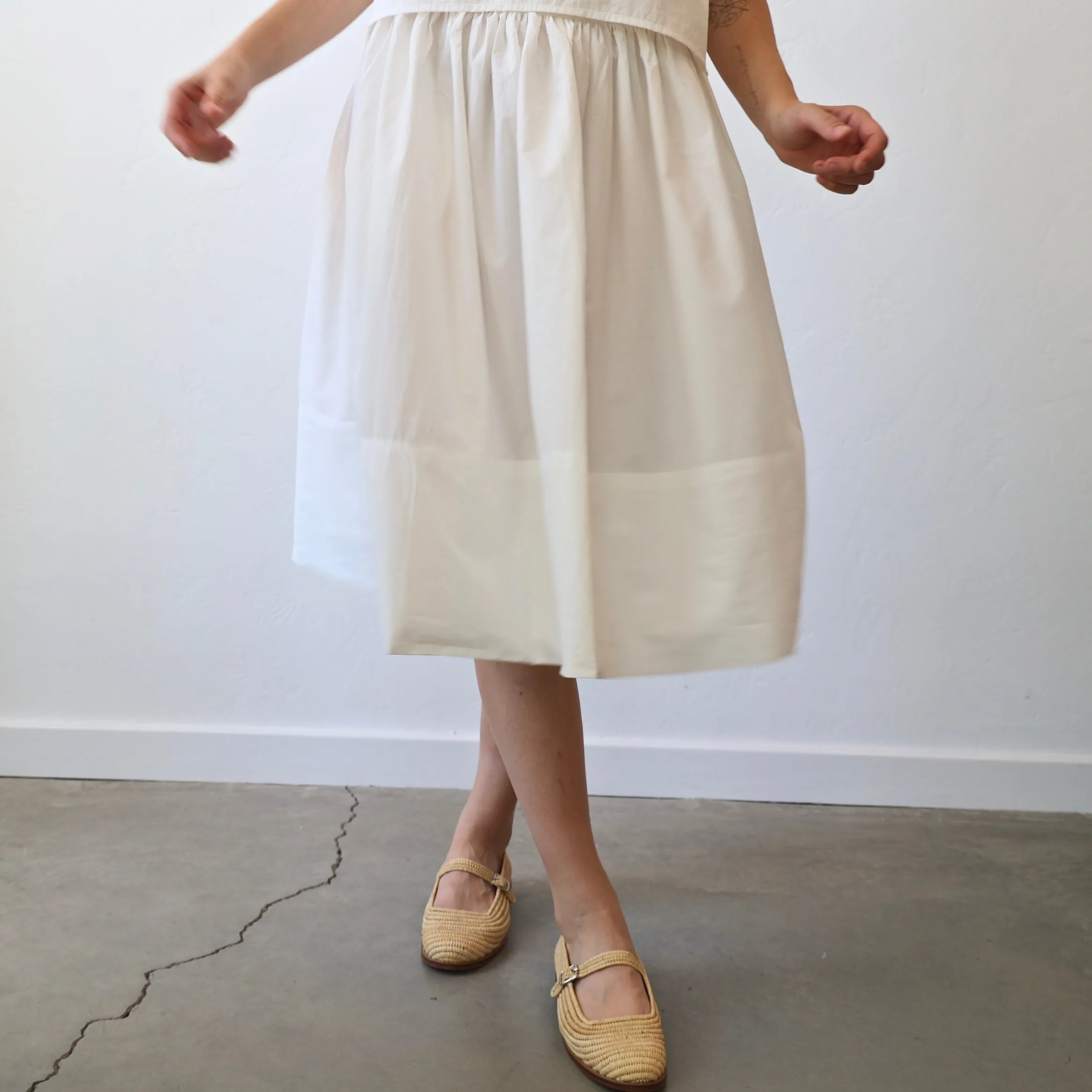 Bon Tie Back Skirt - White