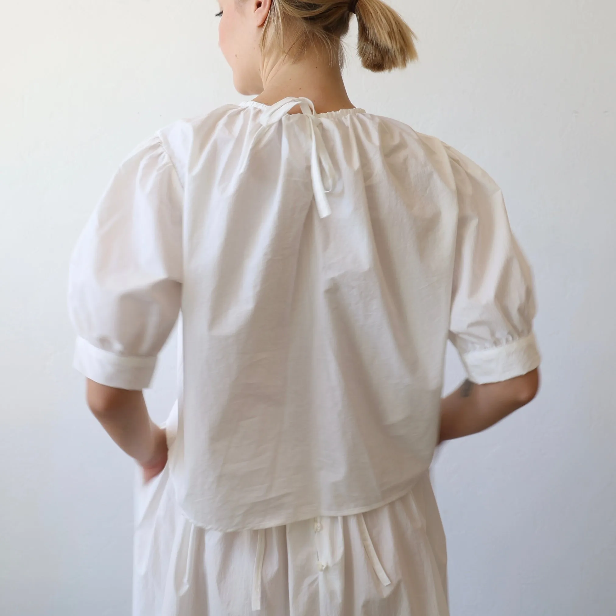 Bon Tie Back Skirt - White