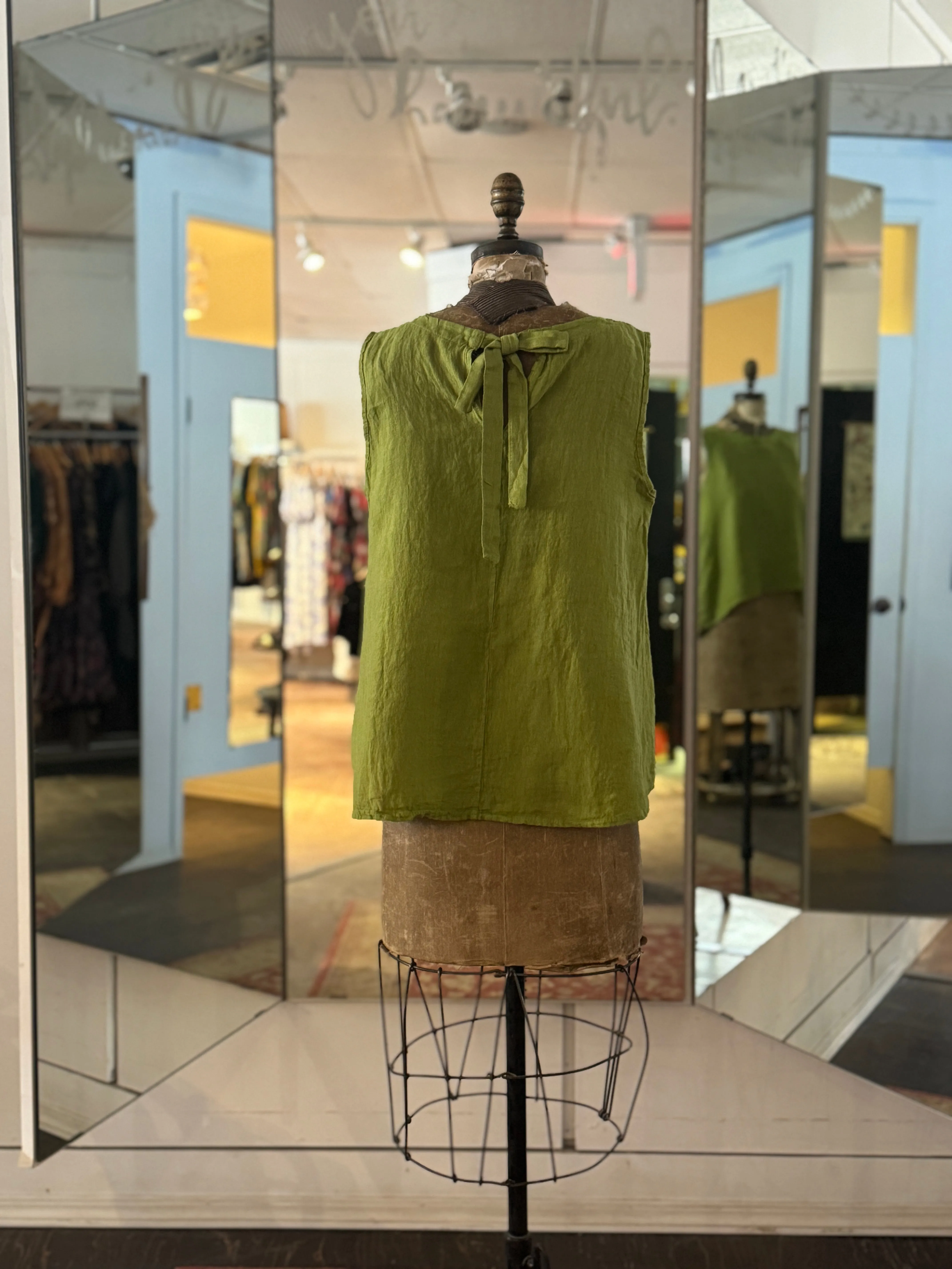Bow Back Linen Top