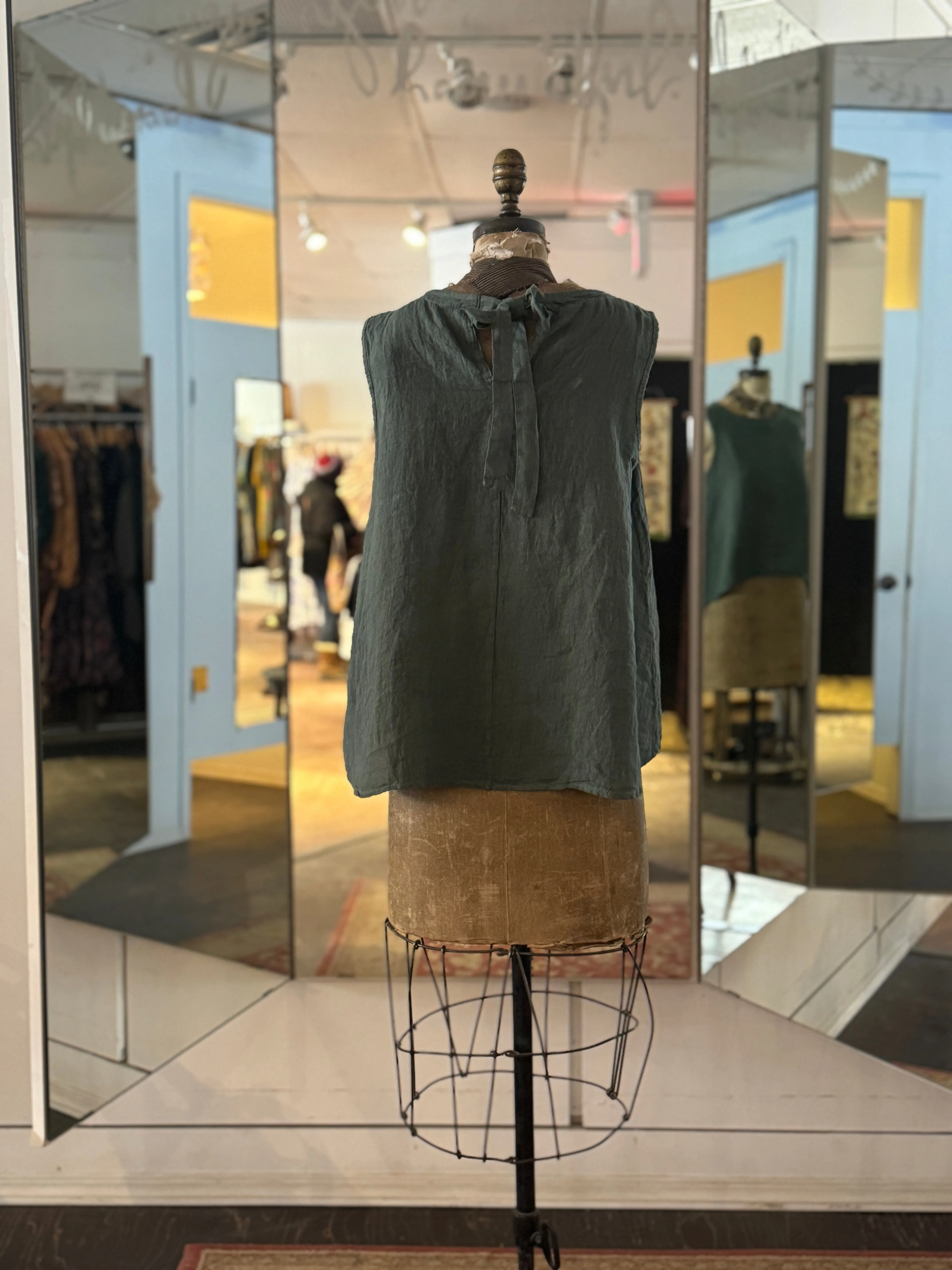 Bow Back Linen Top