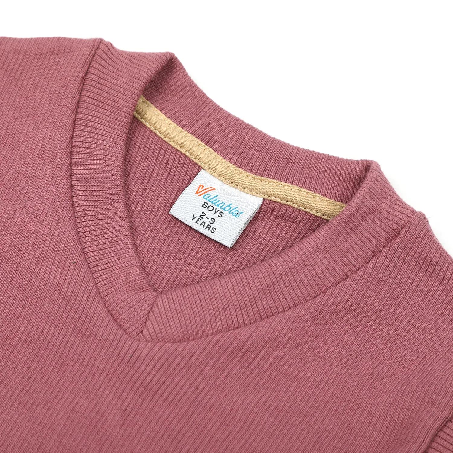 Boys Sleeveless Sweater - Tea Pink