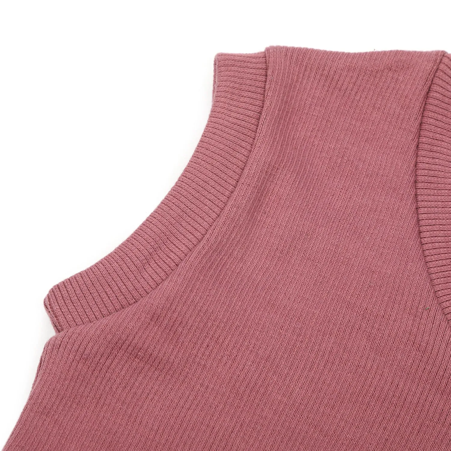 Boys Sleeveless Sweater - Tea Pink
