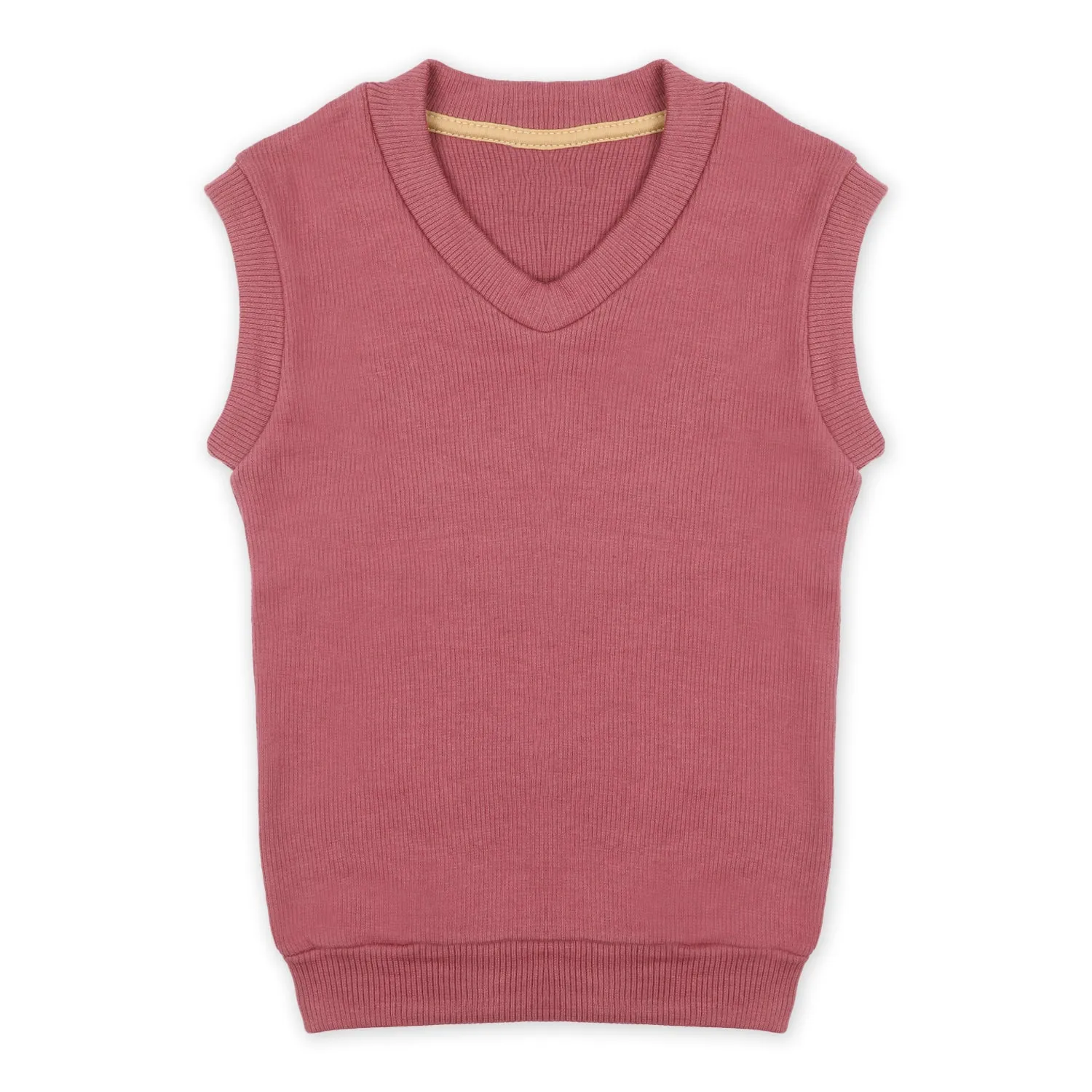 Boys Sleeveless Sweater - Tea Pink