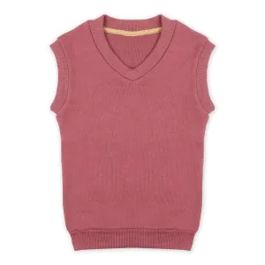 Boys Sleeveless Sweater - Tea Pink