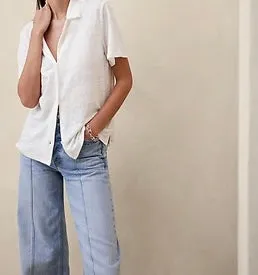 BR oversized linen button up - L