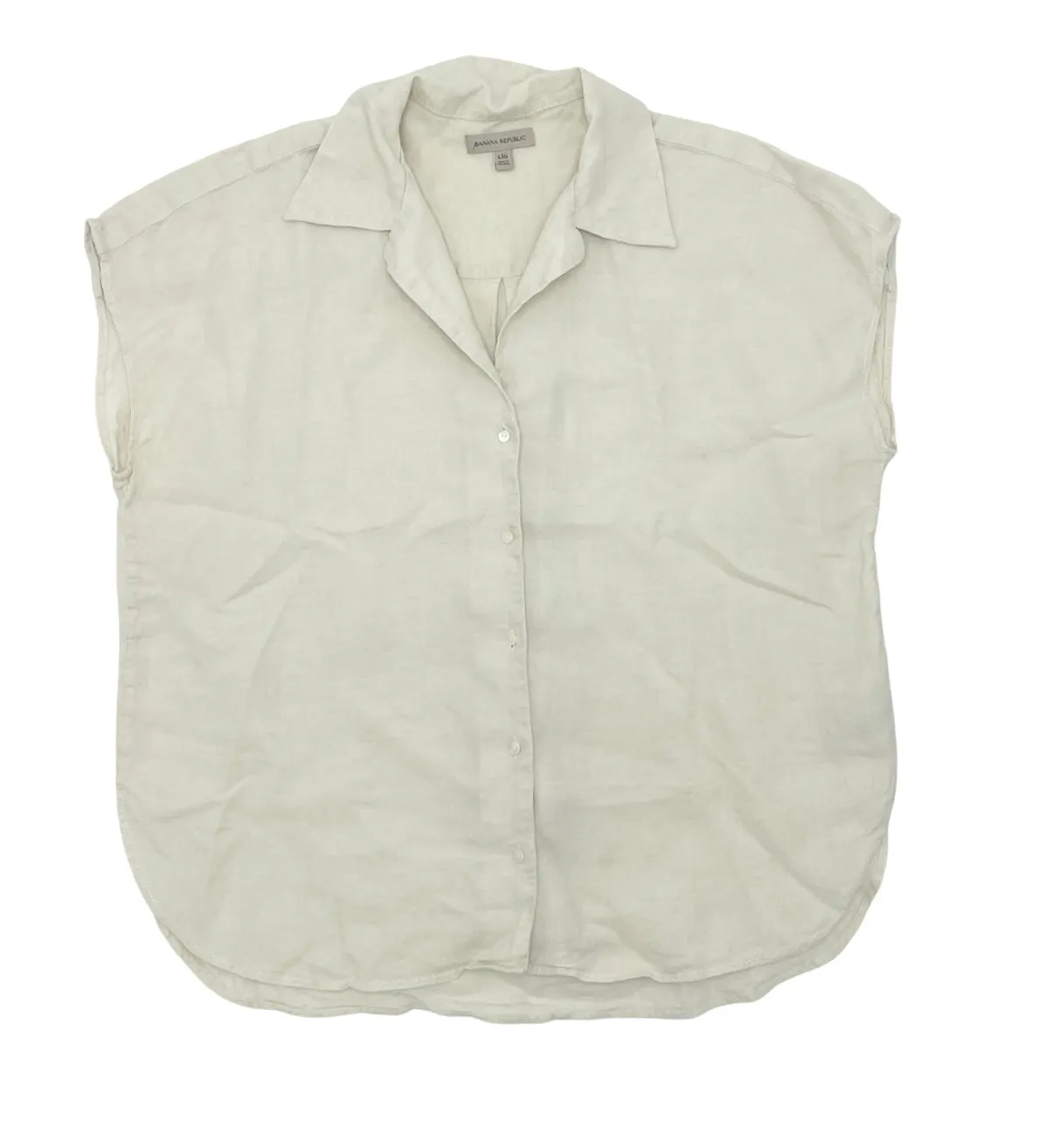 BR oversized linen button up - L