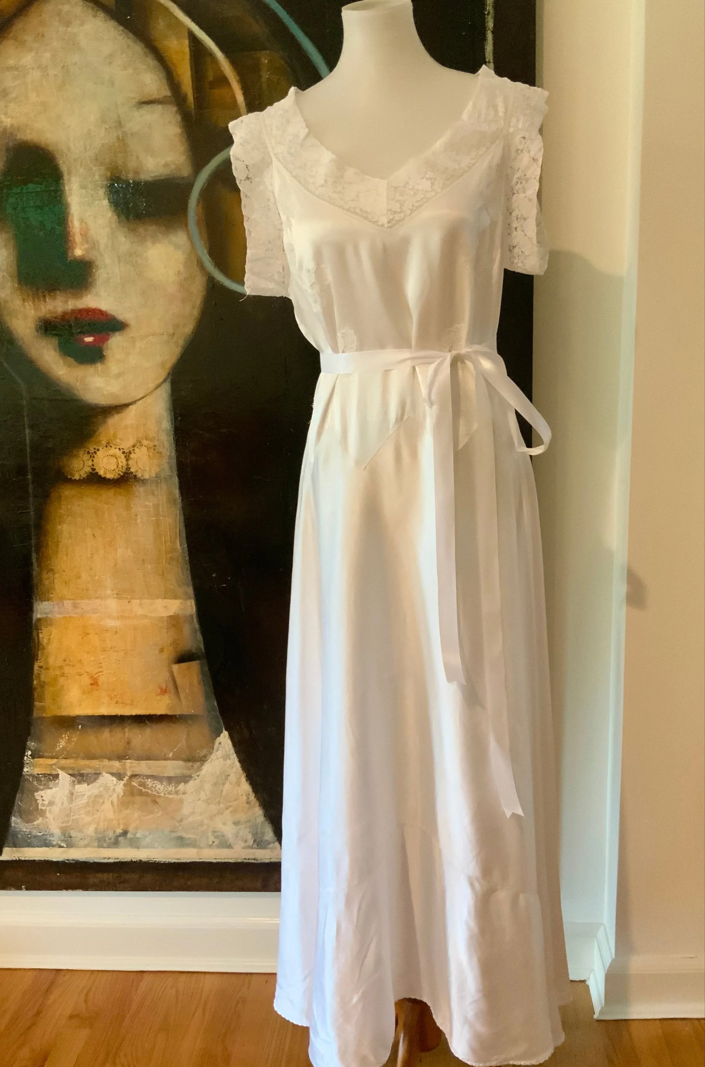 Bridal Nightgown Satin - 40s