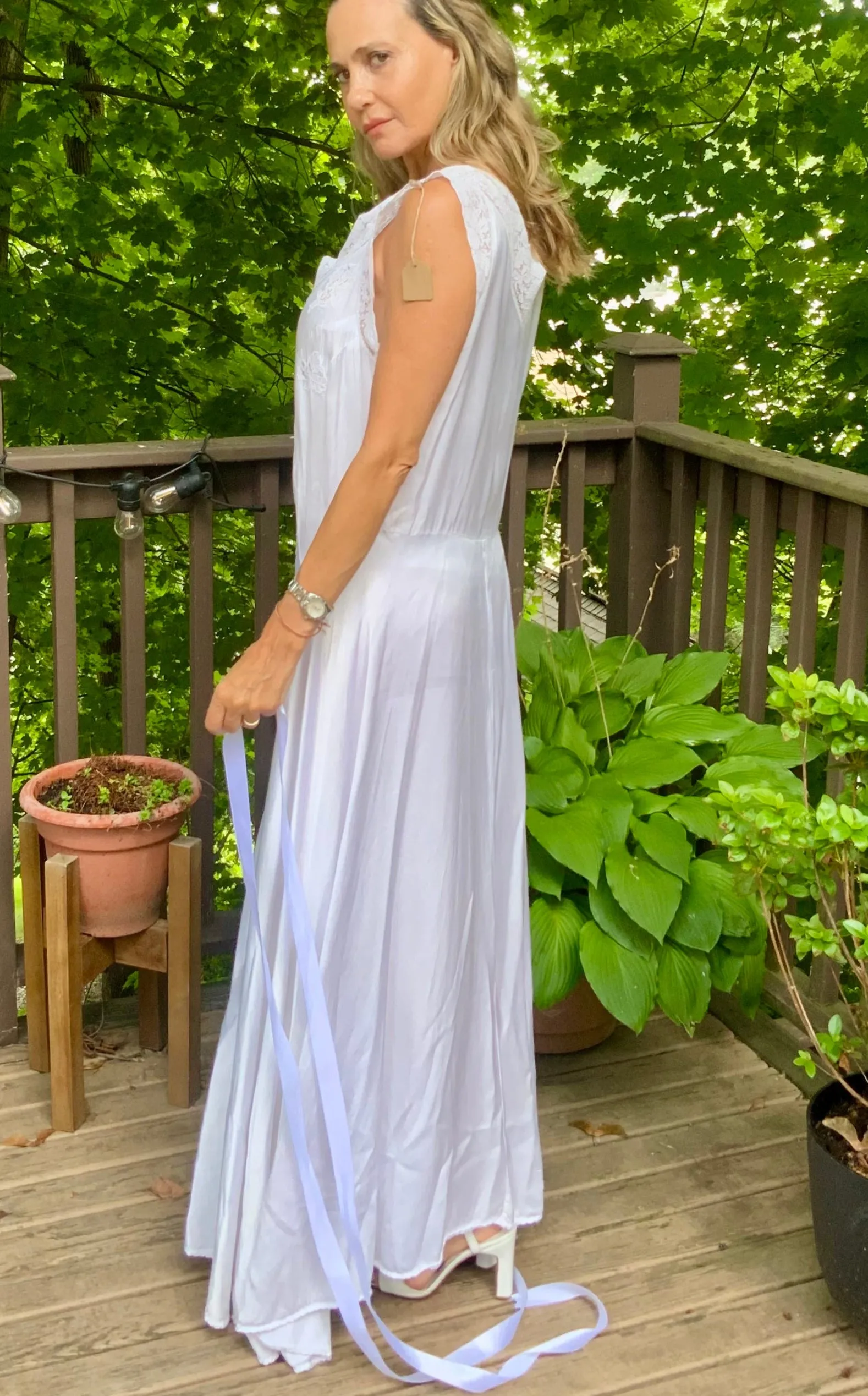 Bridal Nightgown Satin - 40s