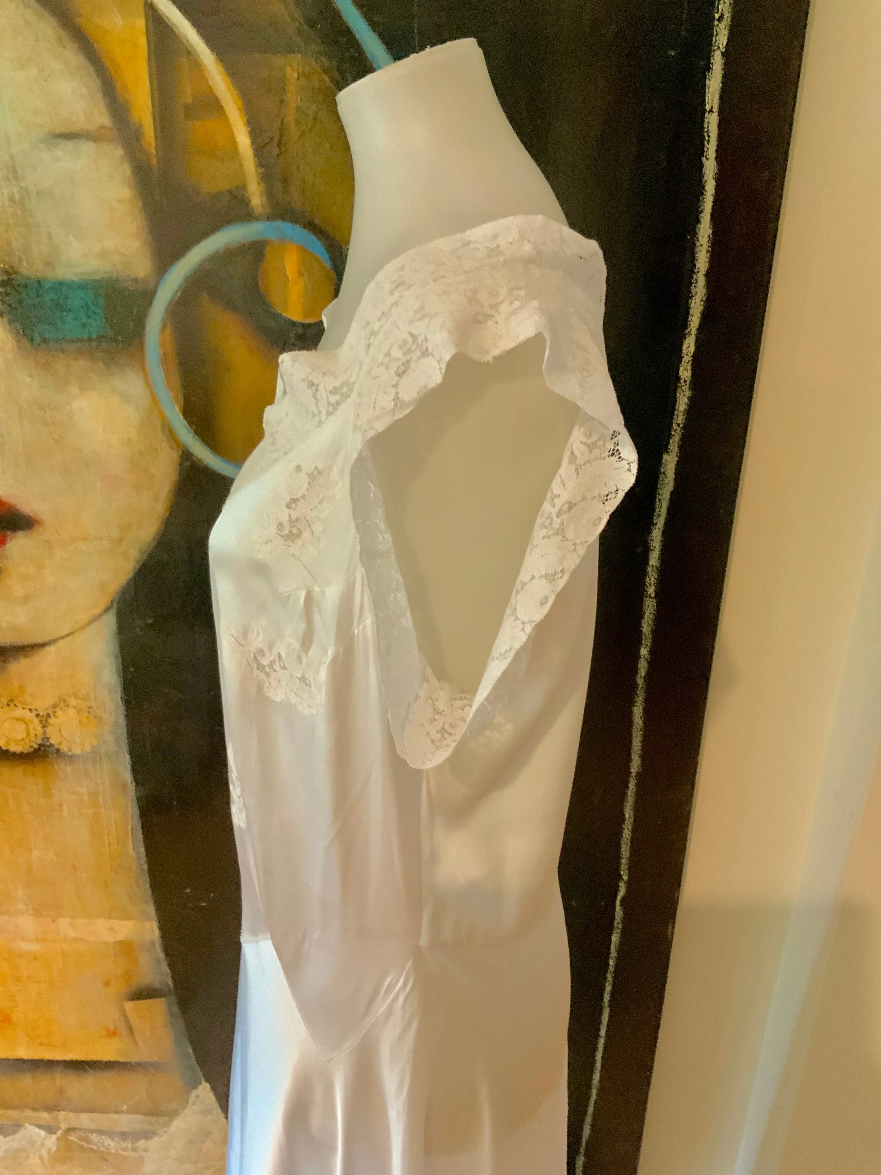Bridal Nightgown Satin - 40s