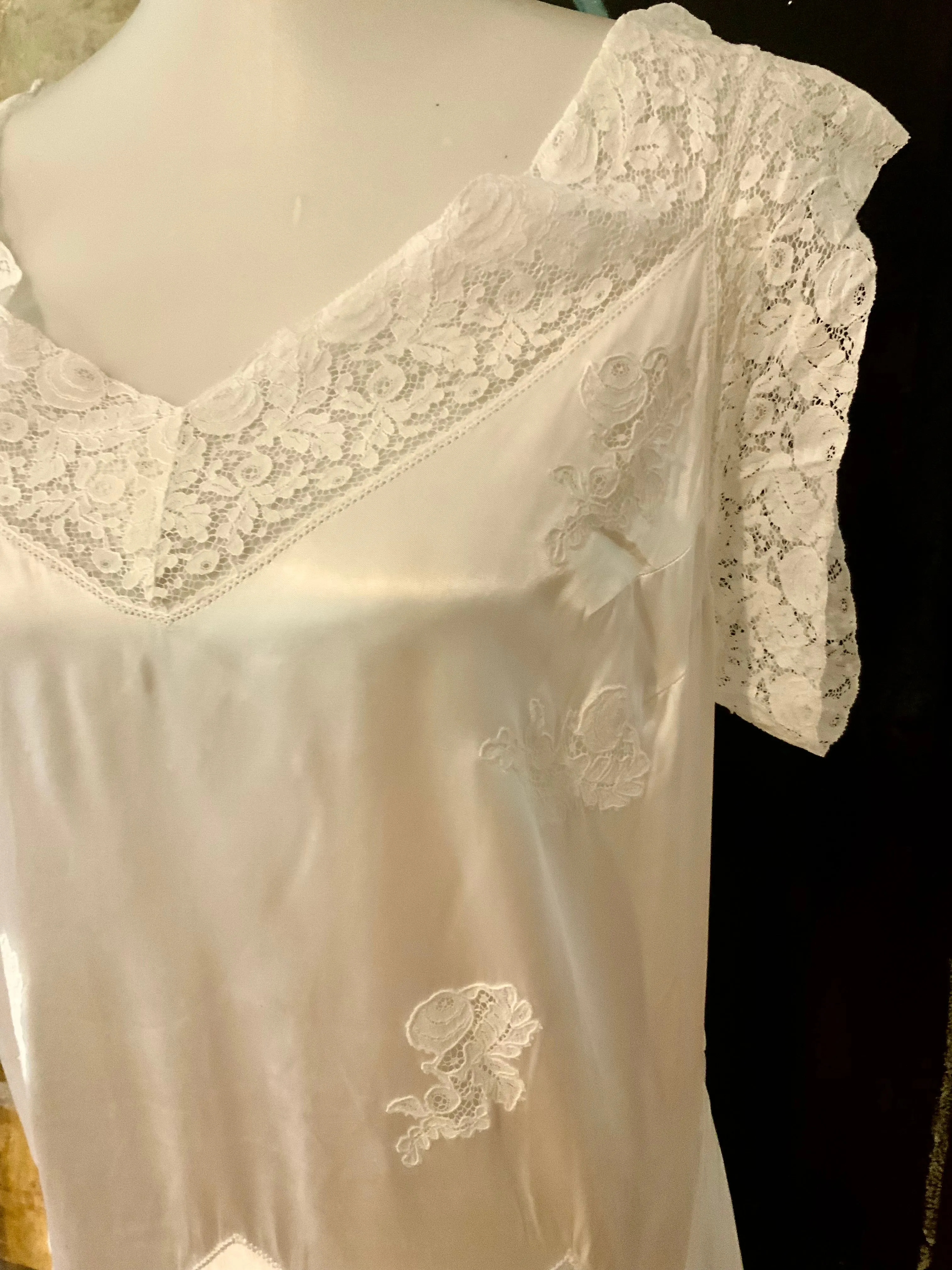 Bridal Nightgown Satin - 40s