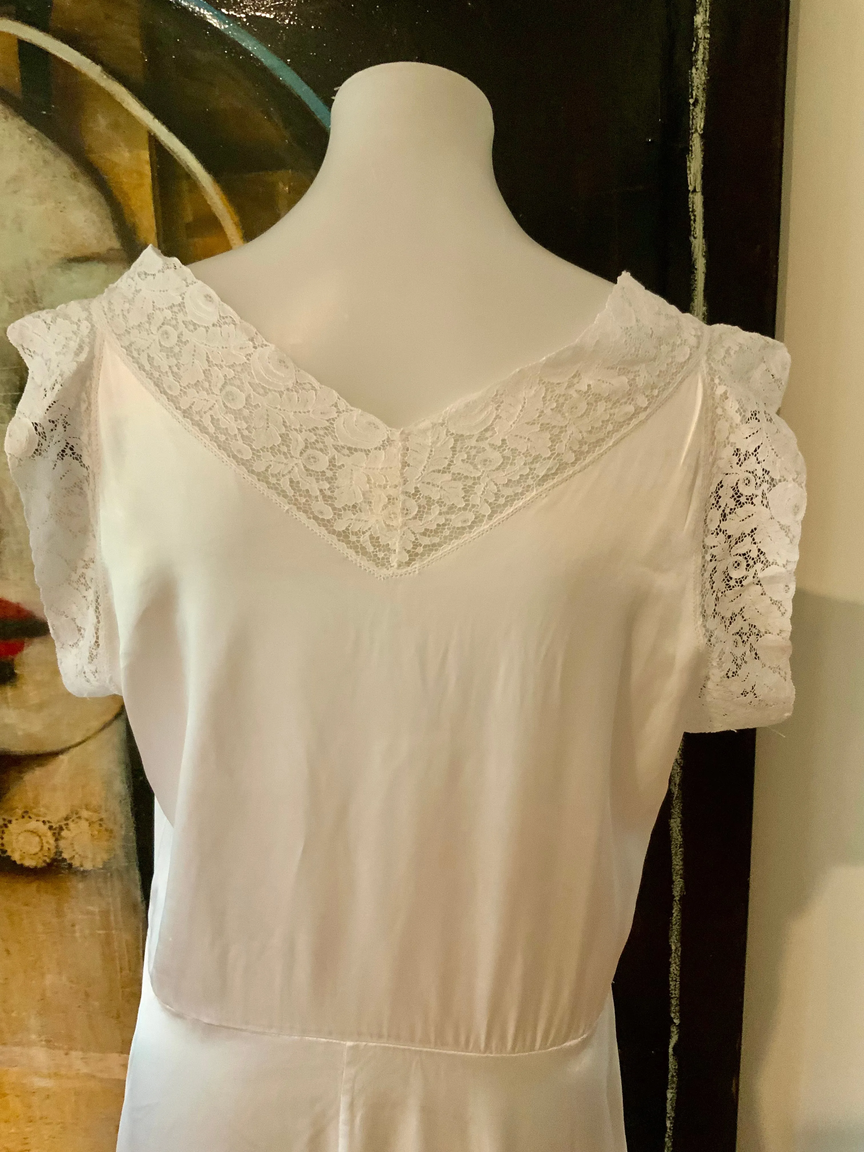 Bridal Nightgown Satin - 40s