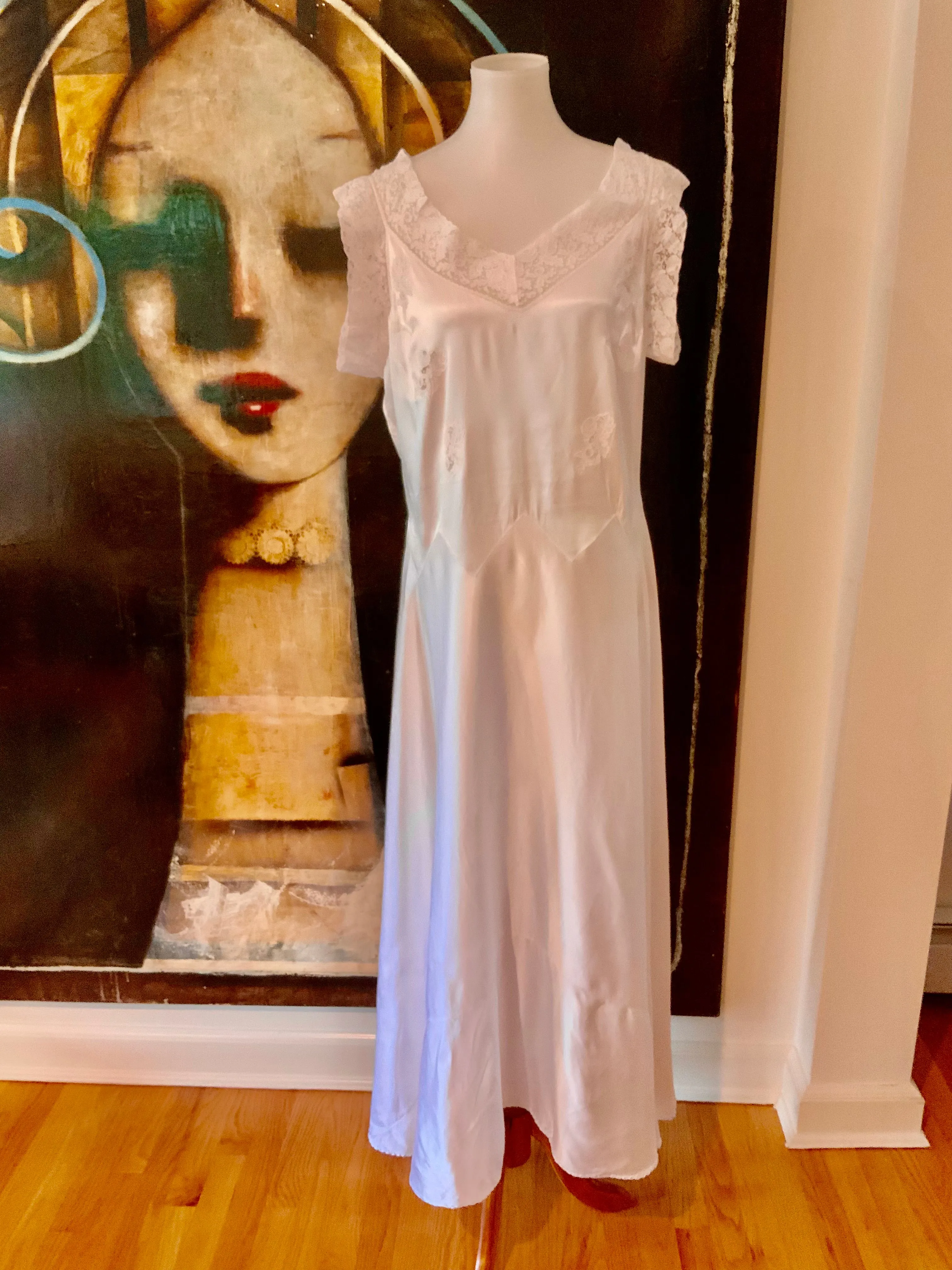 Bridal Nightgown Satin - 40s