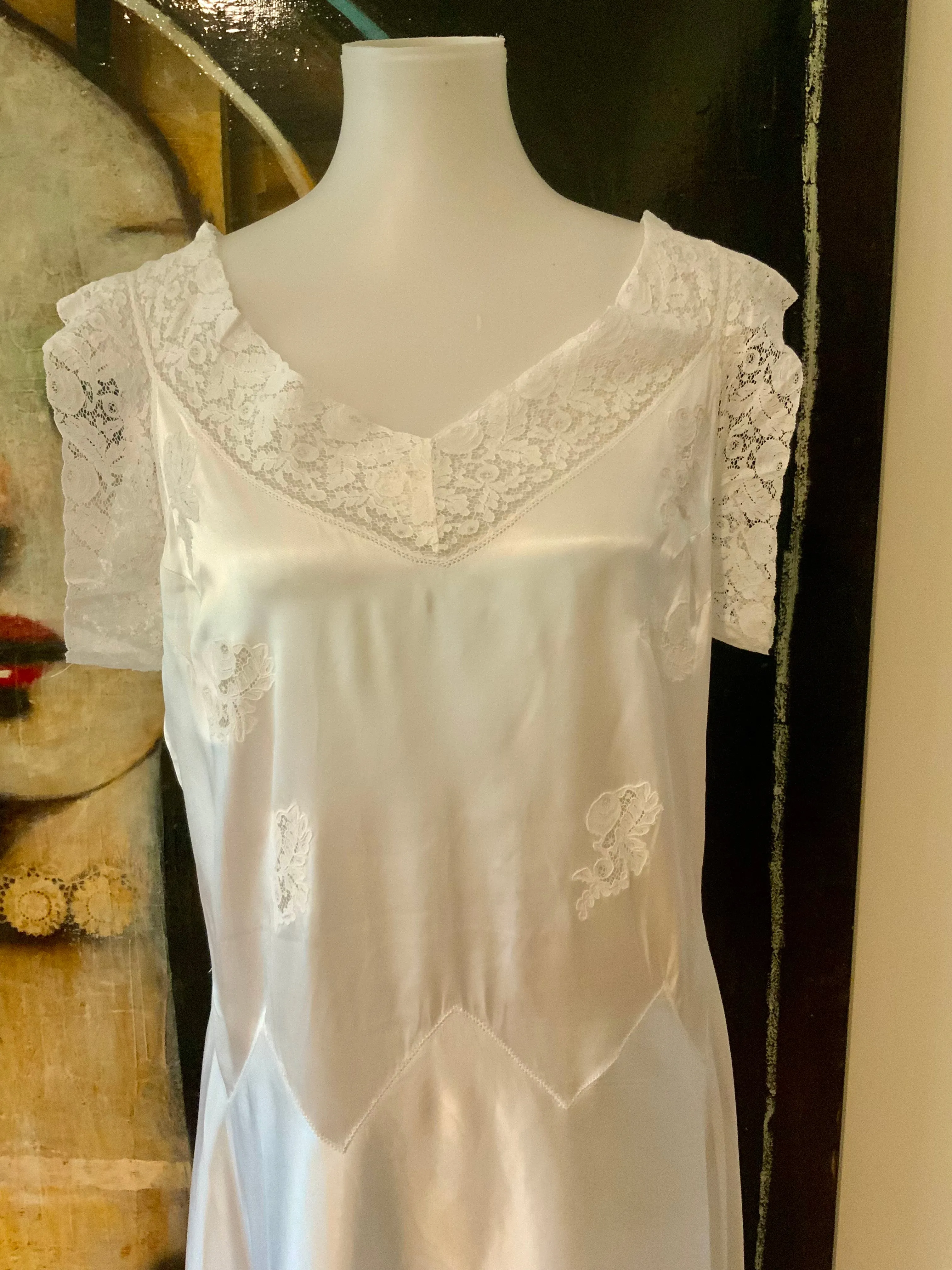 Bridal Nightgown Satin - 40s