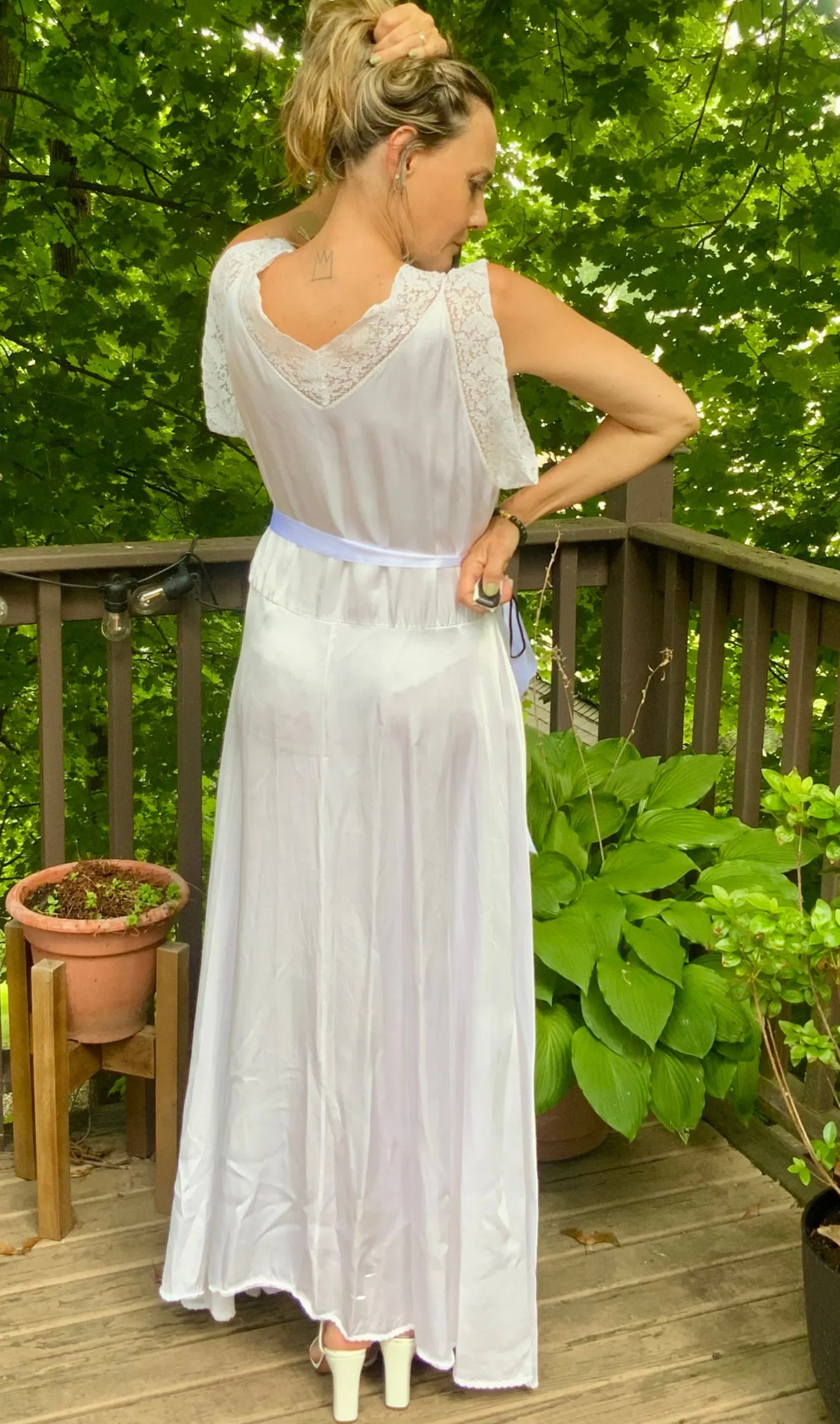 Bridal Nightgown Satin - 40s