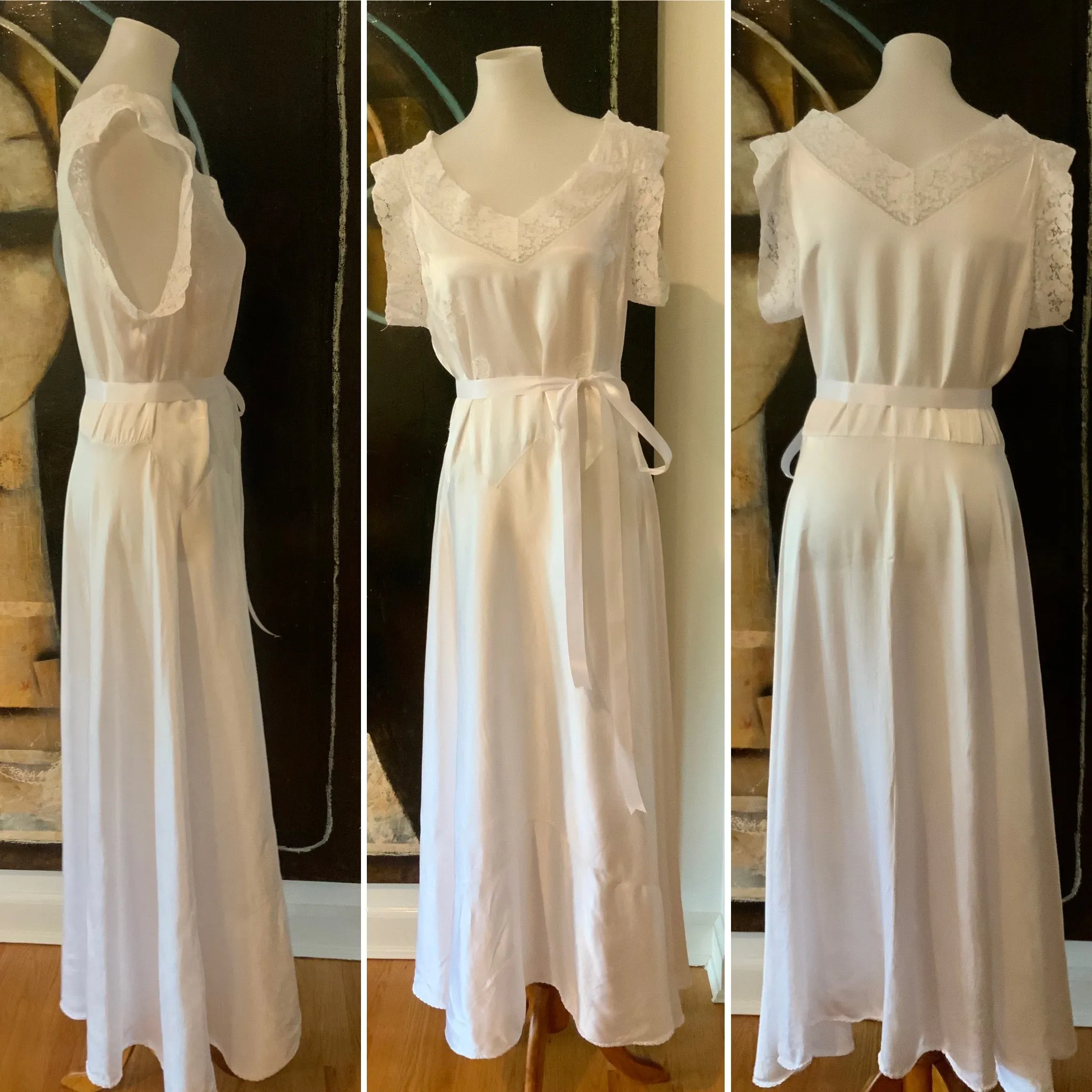 Bridal Nightgown Satin - 40s