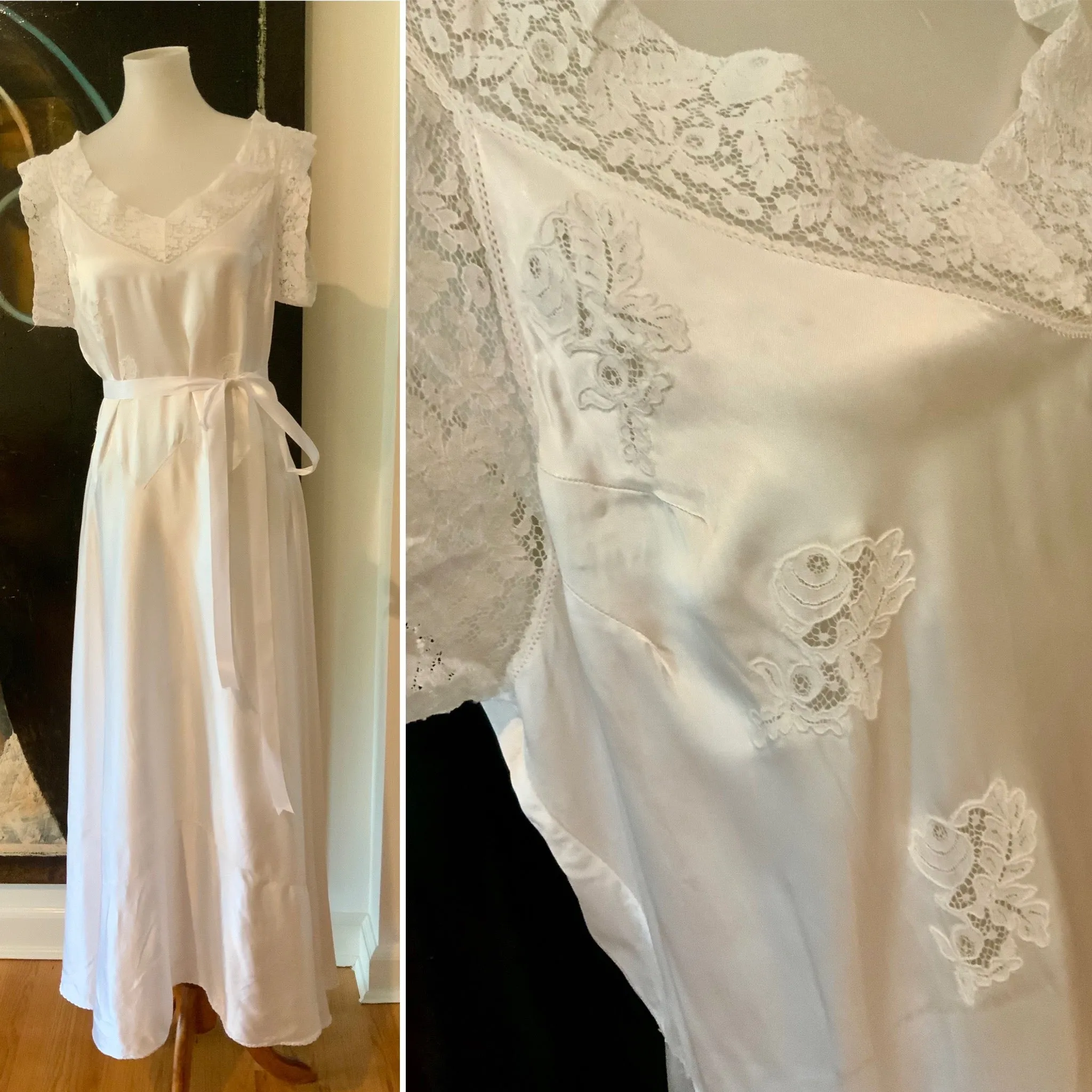 Bridal Nightgown Satin - 40s
