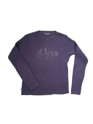 Brown cybergrunge y2k ribbed sweater